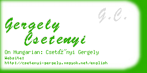 gergely csetenyi business card